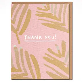 Pink Thank You Card