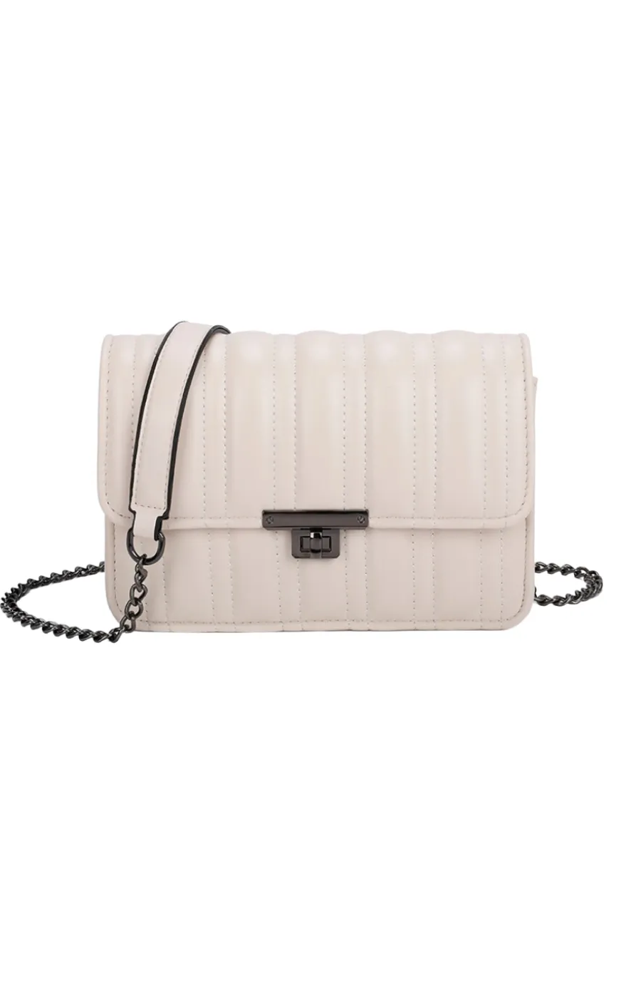 Piper Clutch & Chain Handbag in Beige