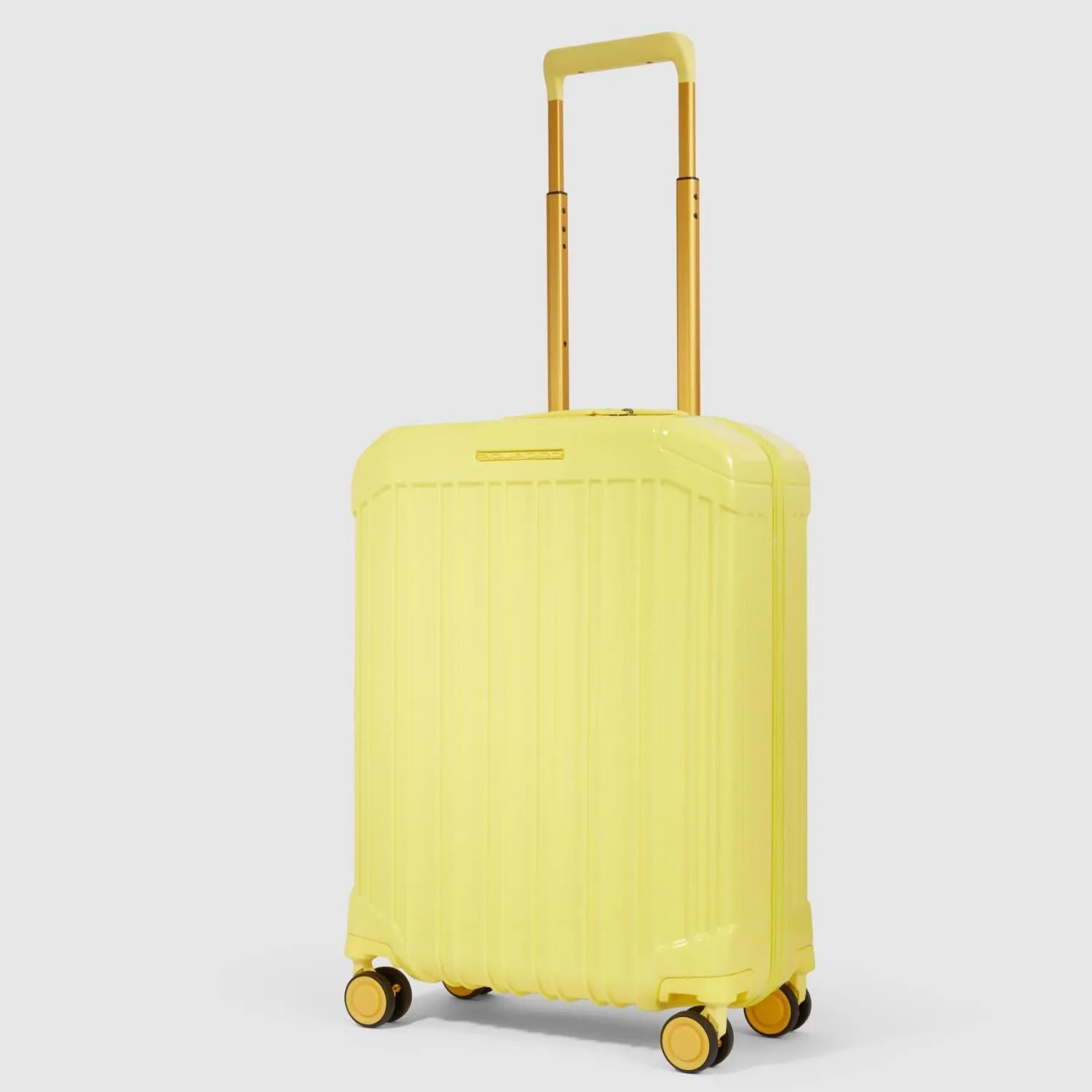 Piquadro Pq-Light Ultra Slim Spinner In Polycarbonate Yellow