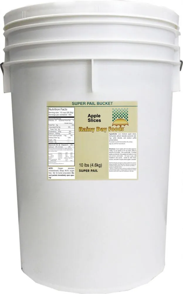 Rainy Day Foods Apple Slices 5 Gallon 6 lbs Super Pail - 96 Servings