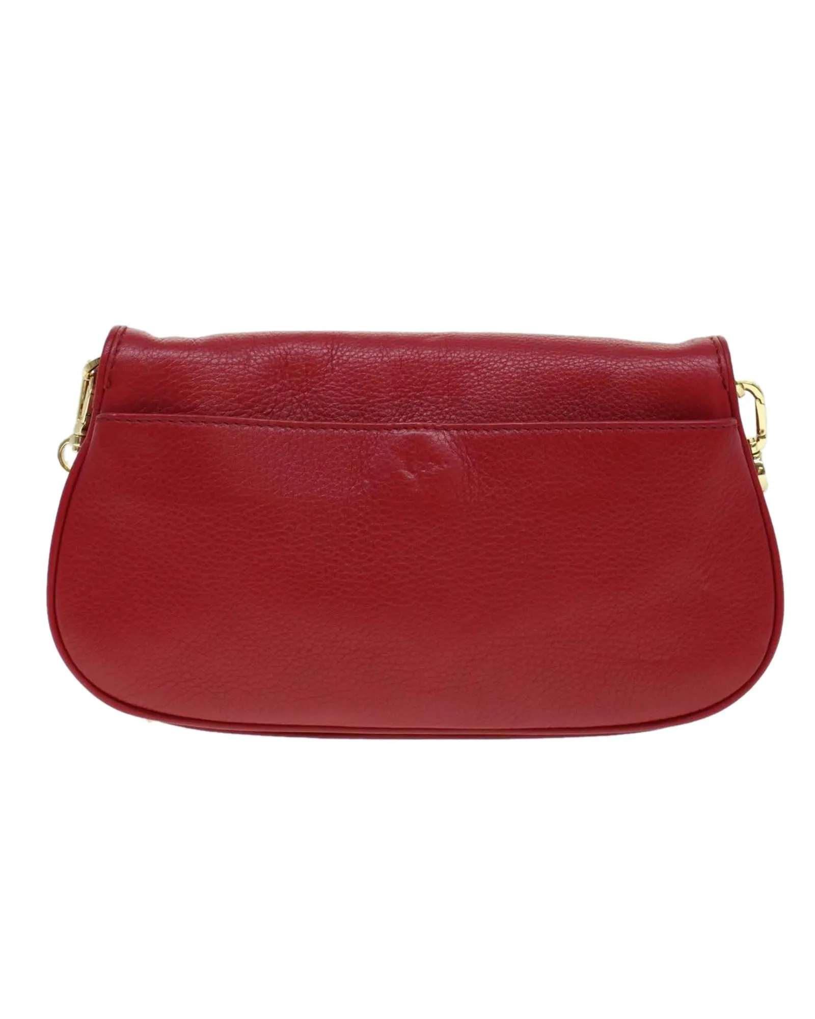 Red Leather Chain Shoulder Bag