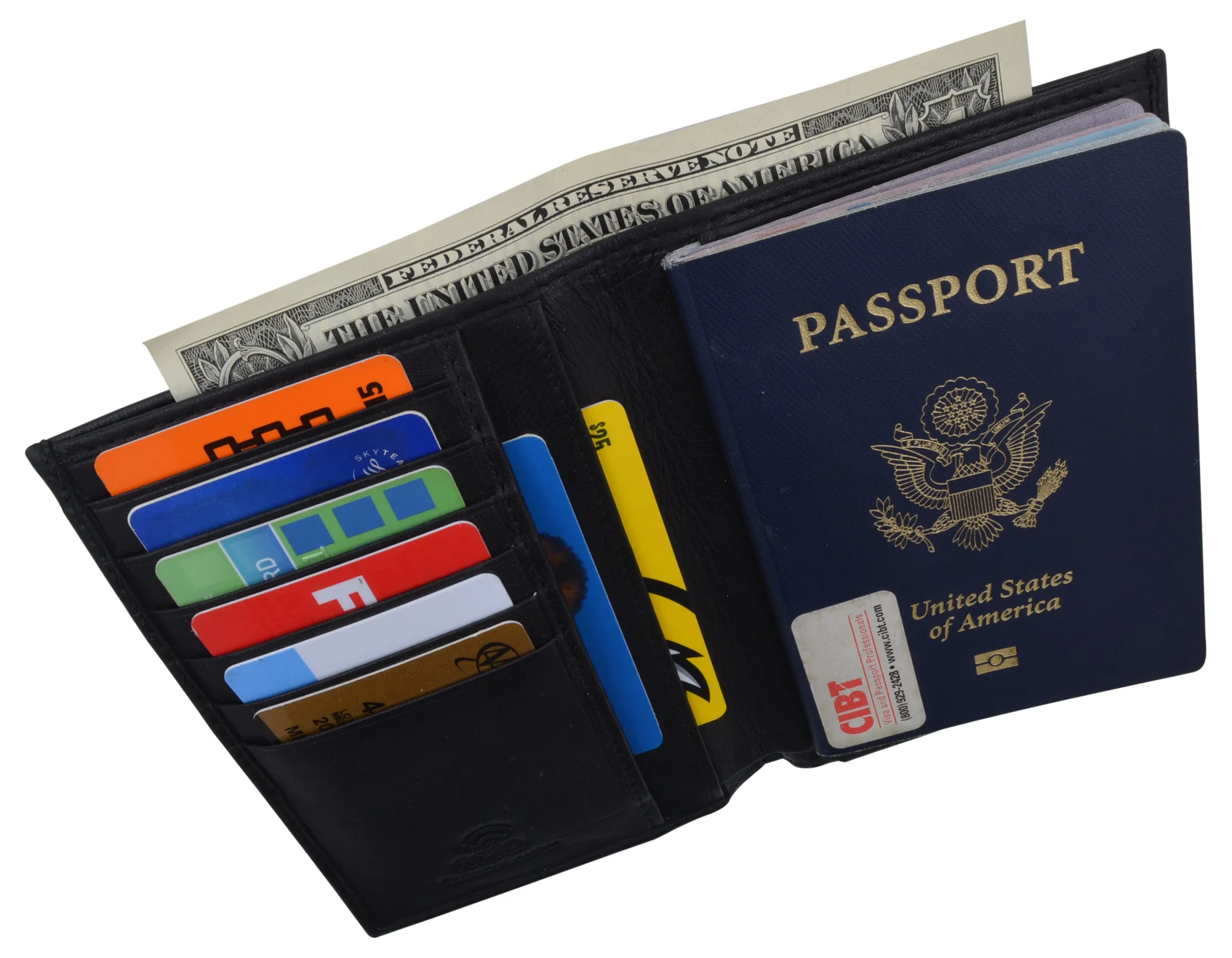 RFID Blocking Leather Passport Holder Wallet Cover Case Travel For Men and Women