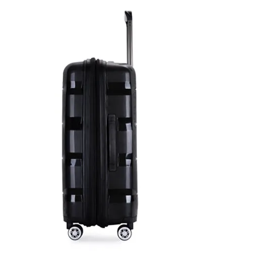 Richland Fashion Hand Luggage Lightweight PP Expandable Hard Shell Trolley Travel Suitcase with 4 Wheels Cabin Carry-on Suitcase - 20 Inch