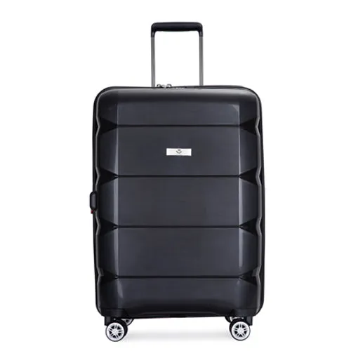 Richland Fashion Hand Luggage Lightweight PP Expandable Hard Shell Trolley Travel Suitcase with 4 Wheels Cabin Carry-on Suitcase - 20 Inch