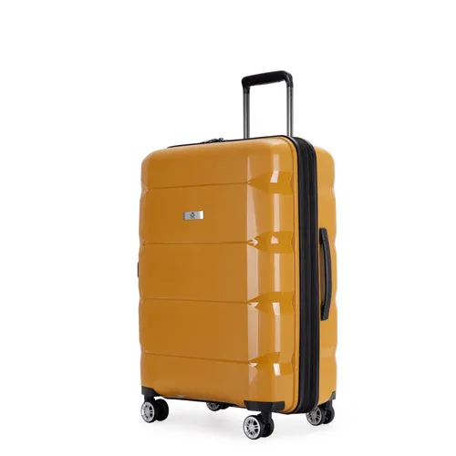 Richland Fashion Hand Luggage Lightweight PP Expandable Hard Shell Trolley Travel Suitcase with 4 Wheels Cabin Carry-on Suitcase - 20 Inch