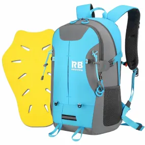 Riderbag Motorcycle Backpack Combo Hi Vis Blue 35L   Ce level 2 back protector