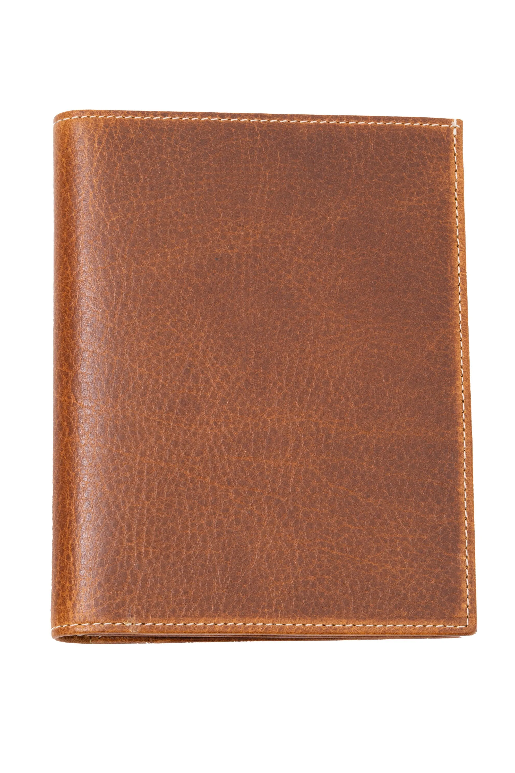 Saddle Brown Full-Grain Leather Passport Holder