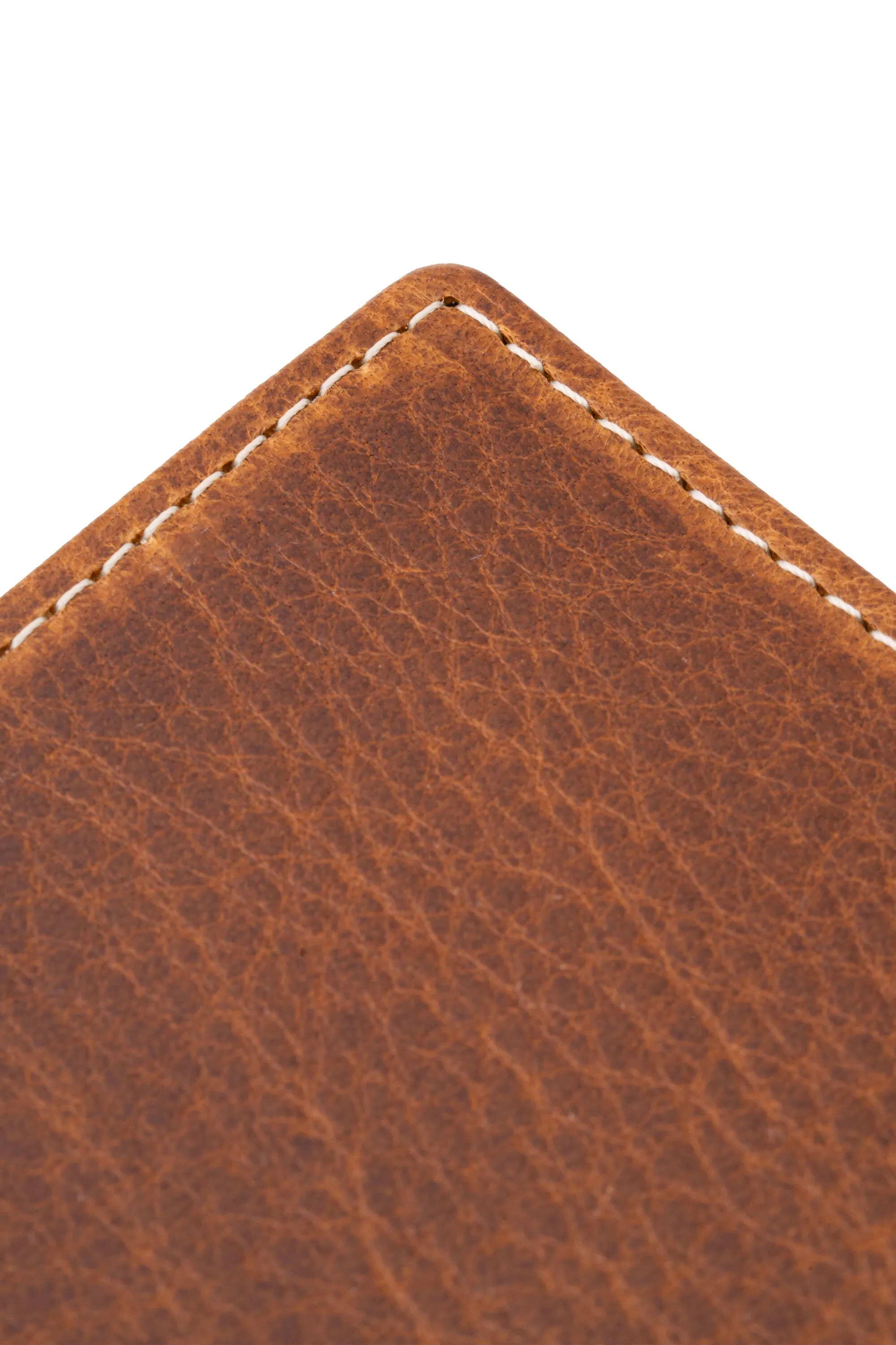 Saddle Brown Full-Grain Leather Passport Holder