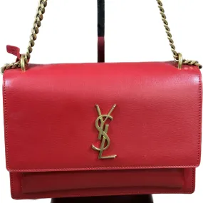 Saint Laurent Medium Sunset Shoulder Bag - Red