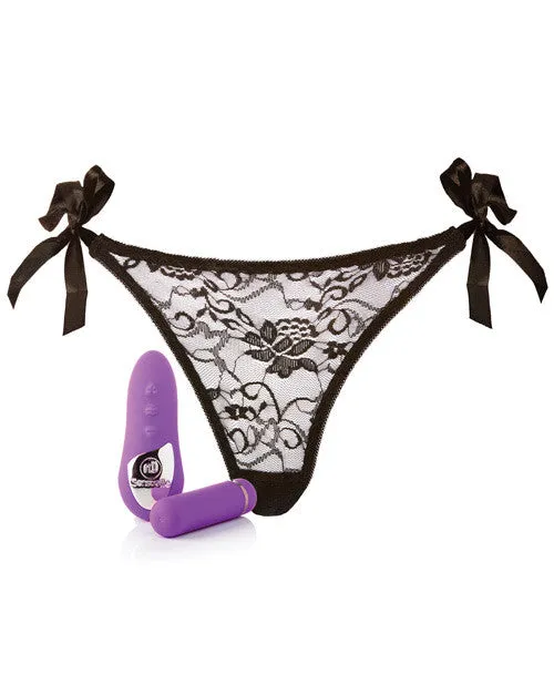 Sensuelle Pleasure Panty Bullet W-remote Control - 15 Function Purple