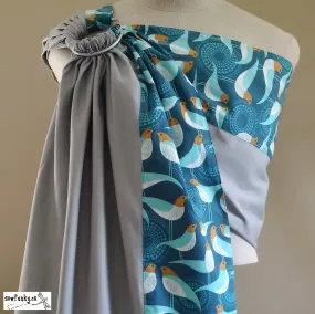 Sewfunky Designer Baby Sling MamaBird on Cloud Grey #SF030