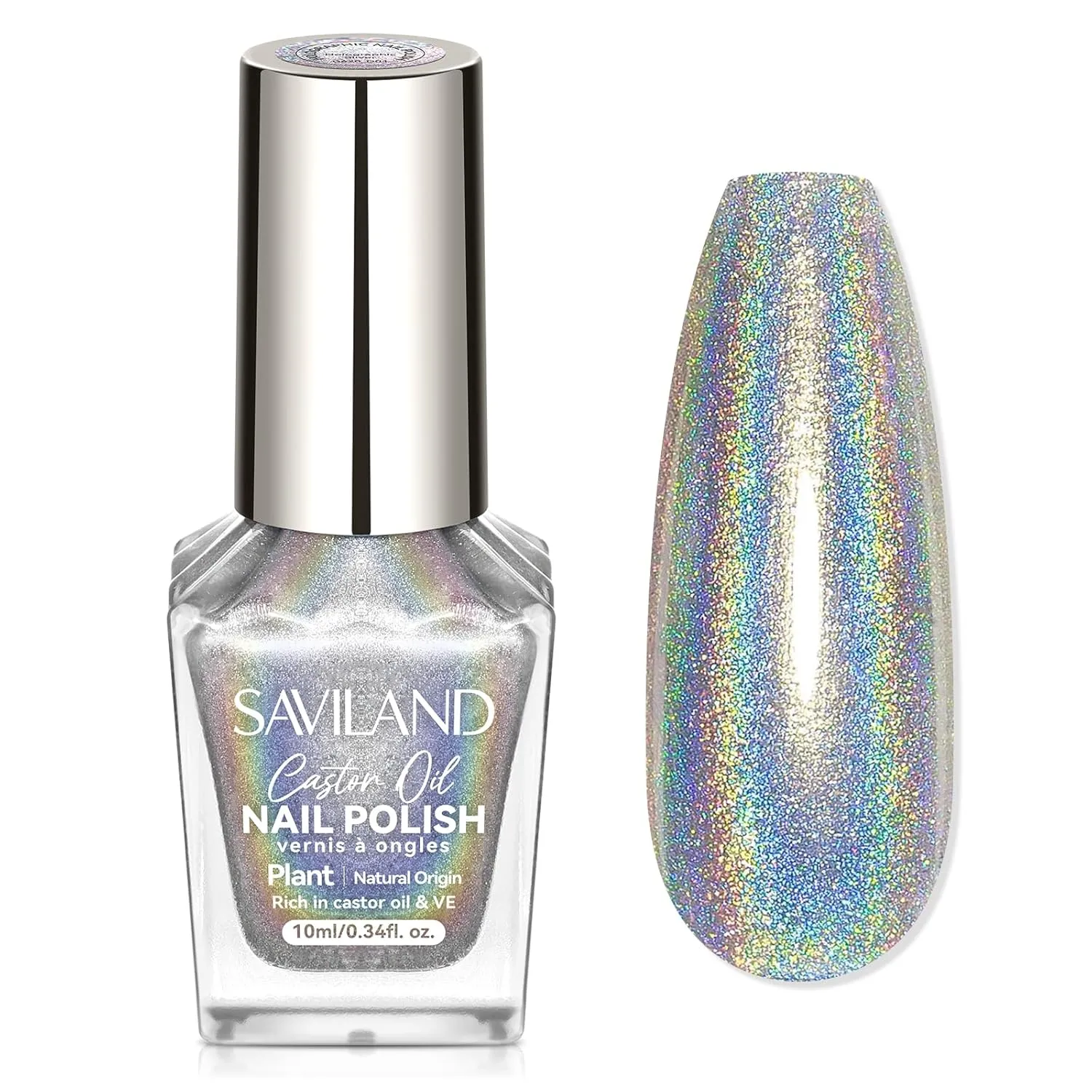 Silver Holographic Chrome Nail Polish