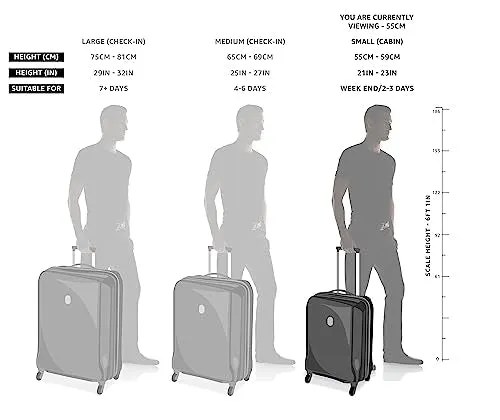 Skybags Trooper 55 Cms Small Cabin Polycarbonate Hard Sided 4 Spinner Wheels Luggage/Suitcase/Trolley Bag- Blue and White