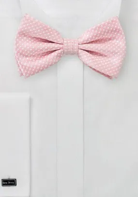 Soft Pink Pin Dot Bowtie