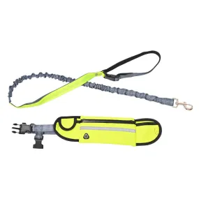 SOGA Yellow Adjustable Hands Free Pet Leash Bag Dog Lead Walking Running Jogging Pet Essentials