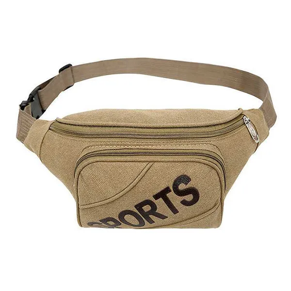 Sport Casual High Capacity Canvas Waist Pack