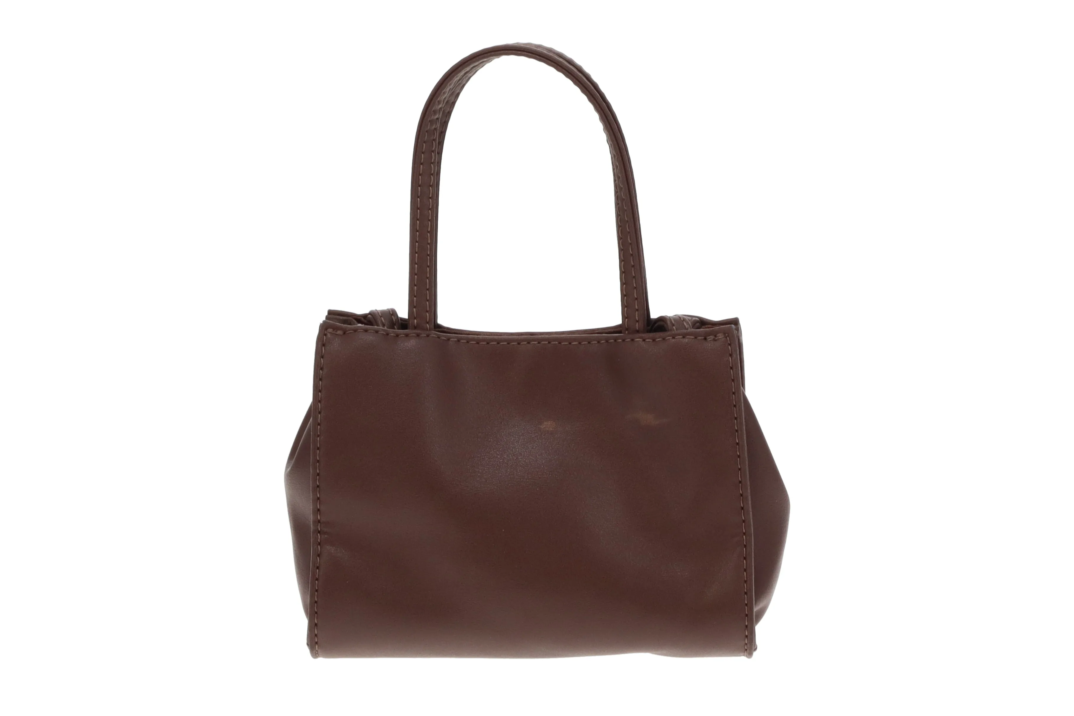 Telfar Chocolate Faux Leather Small Shopping Bag