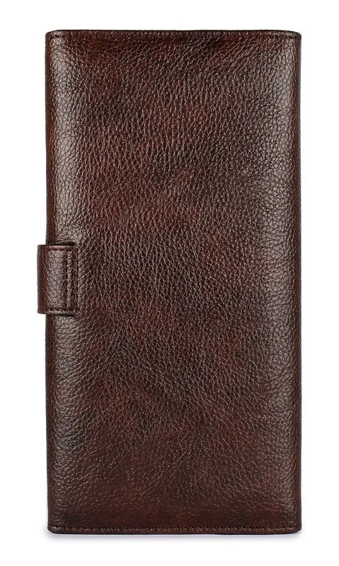 THE CLOWNFISH Gale Series Unisex Faux Leather Passport Wallet Travel Document Organizer with Multiple Card Holder Slots (Dark Brown)