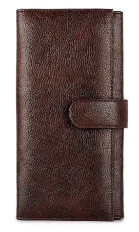 THE CLOWNFISH Gale Series Unisex Faux Leather Passport Wallet Travel Document Organizer with Multiple Card Holder Slots (Dark Brown)