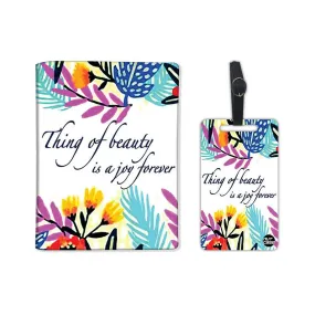 Travel Passport Cover Holder Travel Case with Luggage Tag - Floral