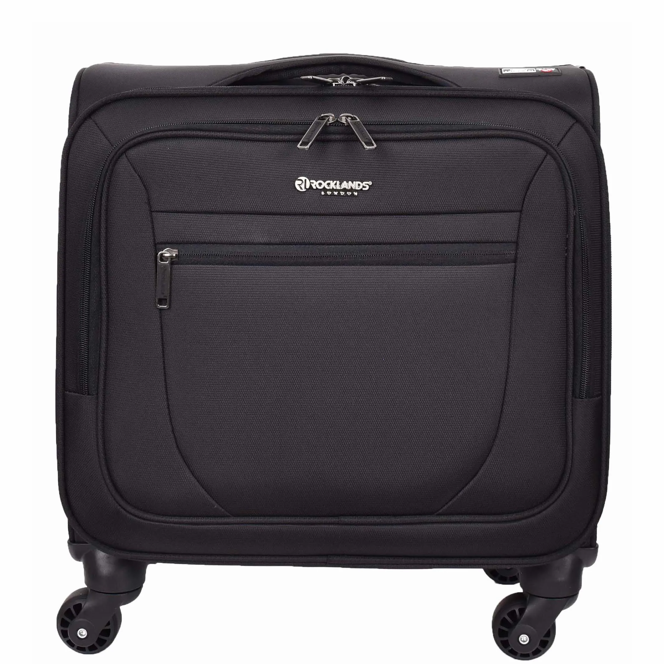 Travel Pilot Case Business Organiser Wheeled Trolley Cabin Bag Barnard Black