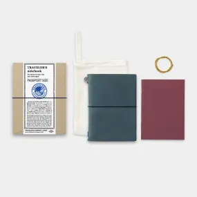 TRAVELER'S COMPANY Traveler's Notebook Leather Passport Size Blue