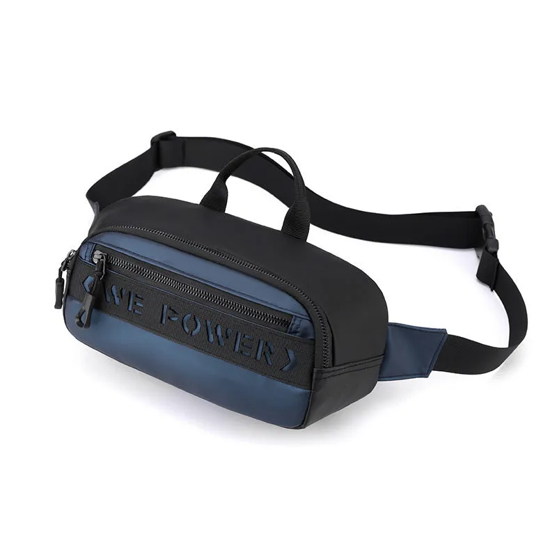 Trendy Men's Waterproof Sports Waist Bag - Nylon, Single Strap, 4 Colors