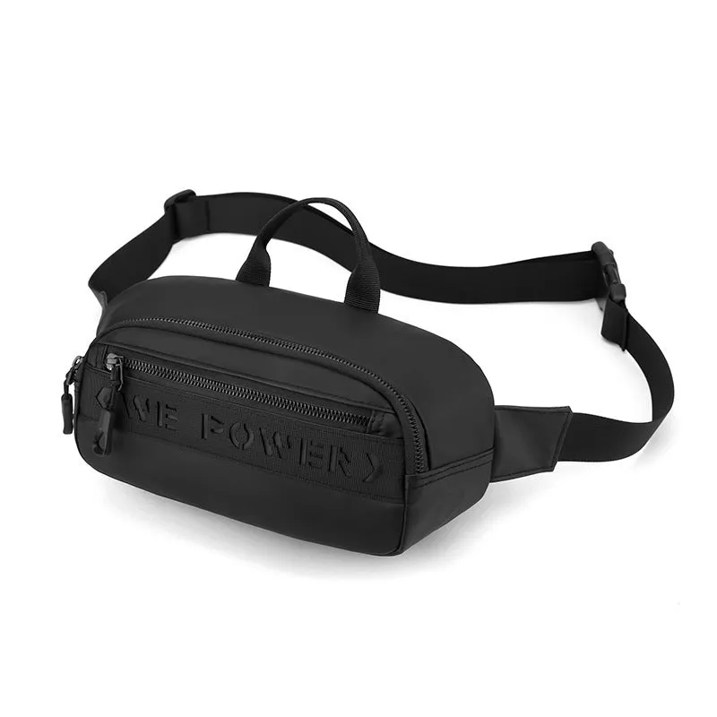 Trendy Men's Waterproof Sports Waist Bag - Nylon, Single Strap, 4 Colors