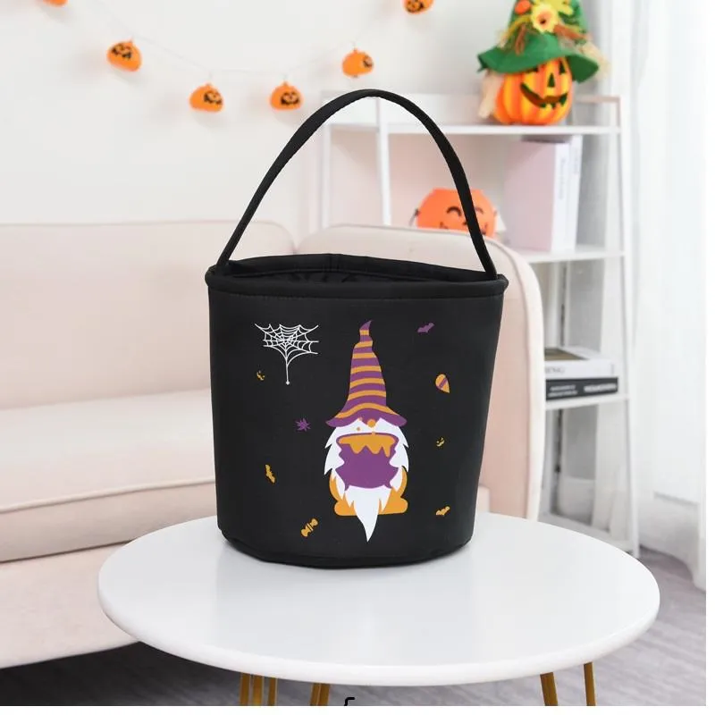 Trick or Treat Bucket Bag Halloween Basket Collapsible Storage Tote Bag