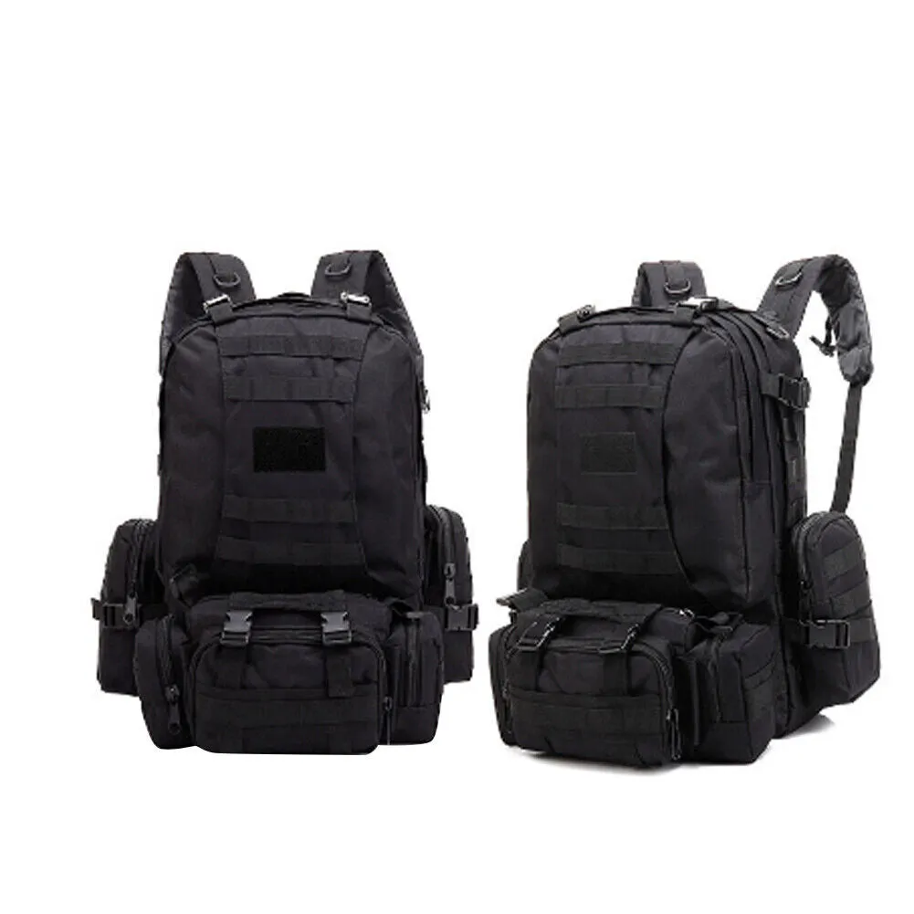 US 55L Upgrade Tactical Military Backpack Rucksack Camping Bag Travel Hiking