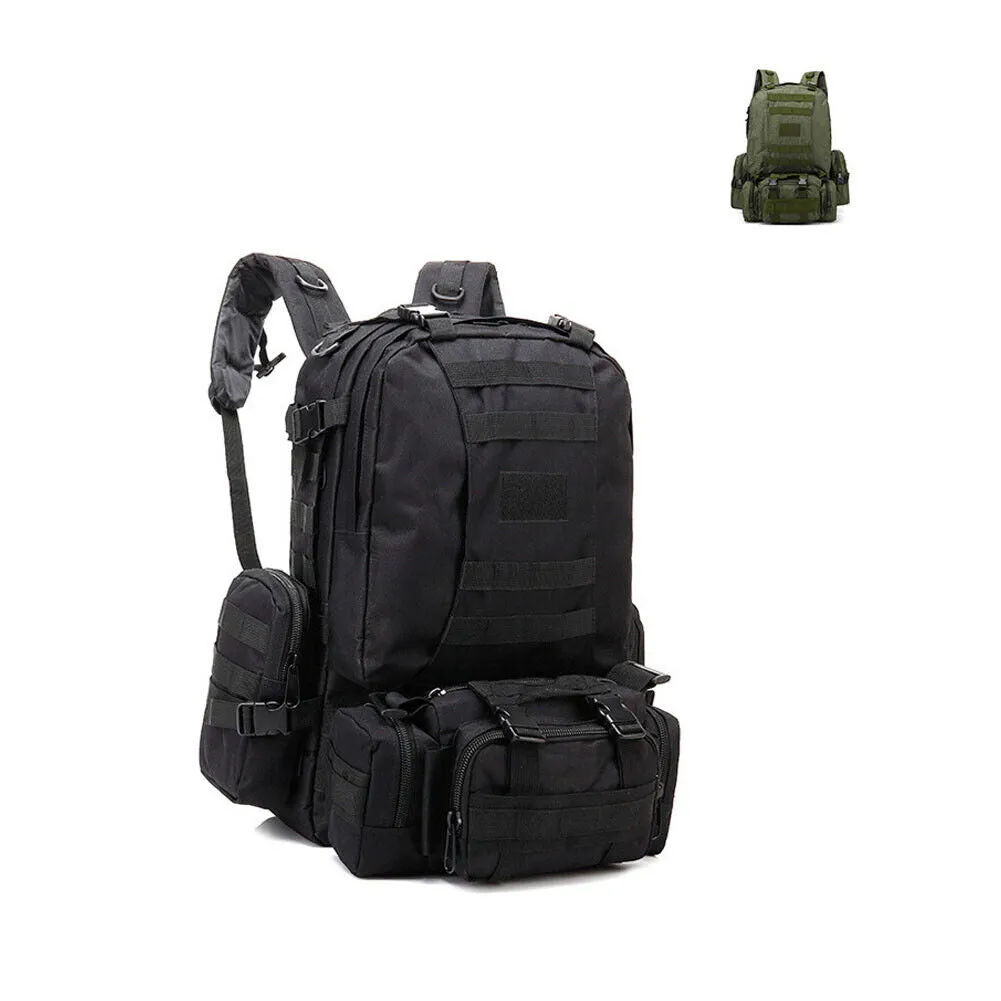 US 55L Upgrade Tactical Military Backpack Rucksack Camping Bag Travel Hiking