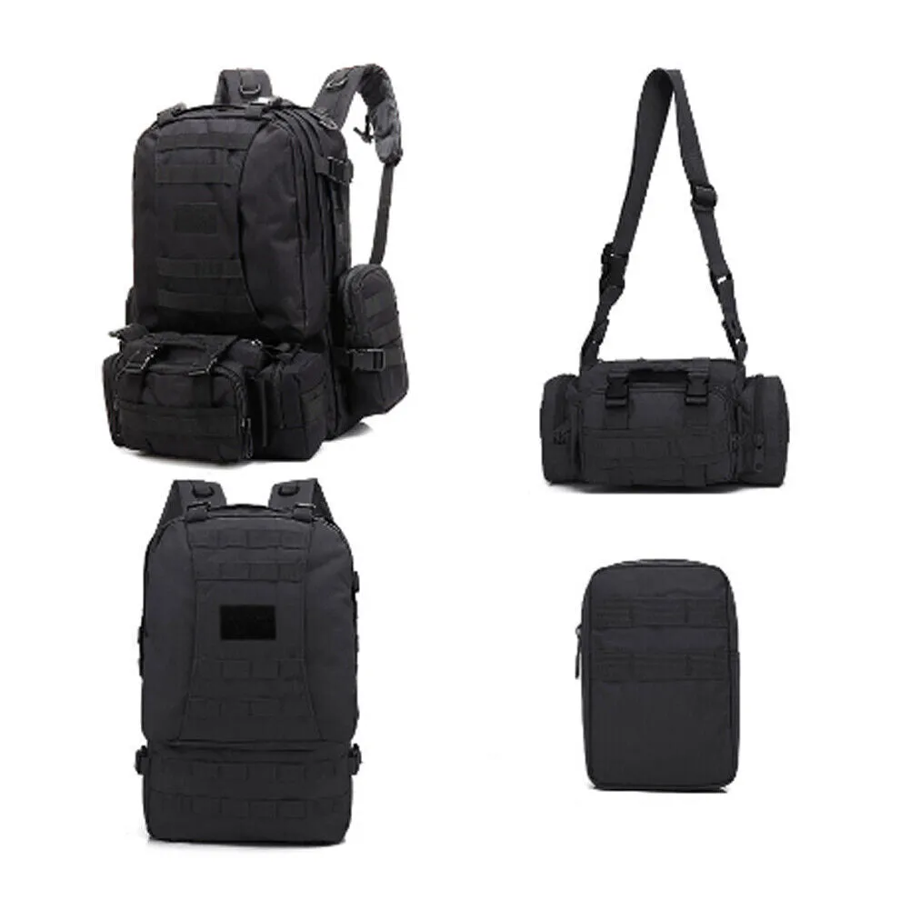 US 55L Upgrade Tactical Military Backpack Rucksack Camping Bag Travel Hiking