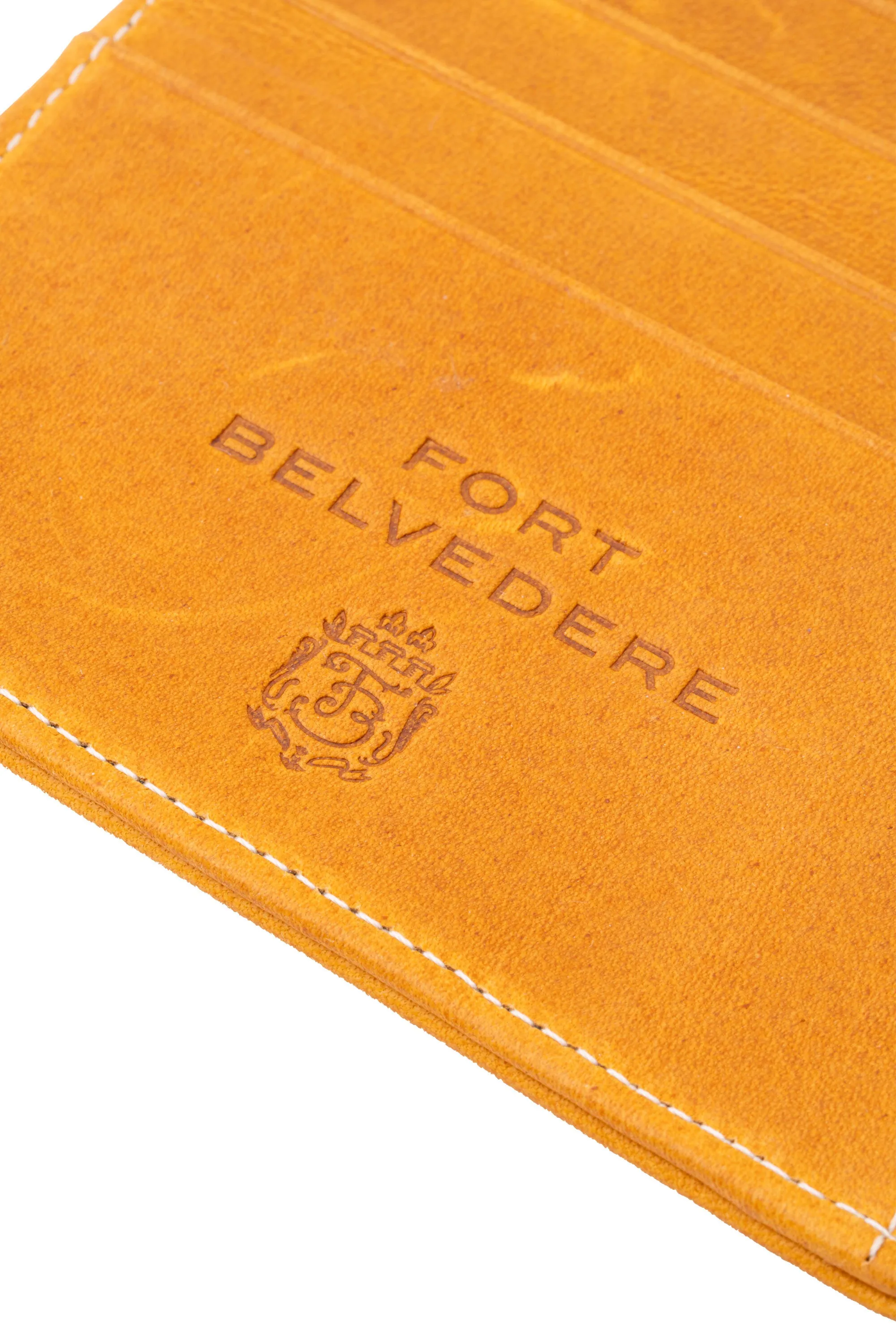 Vintage Gold Full-Grain Leather Passport Holder