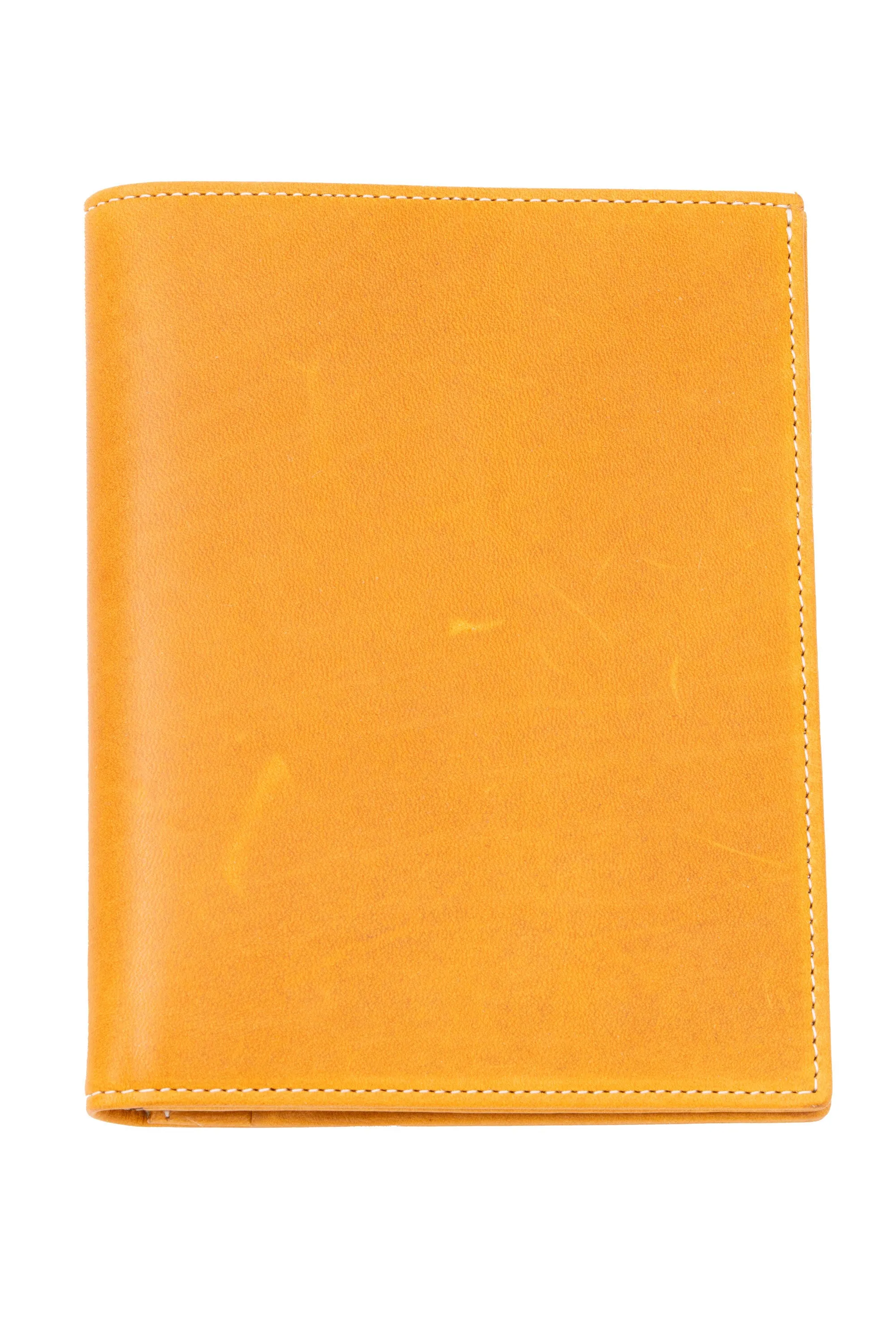 Vintage Gold Full-Grain Leather Passport Holder