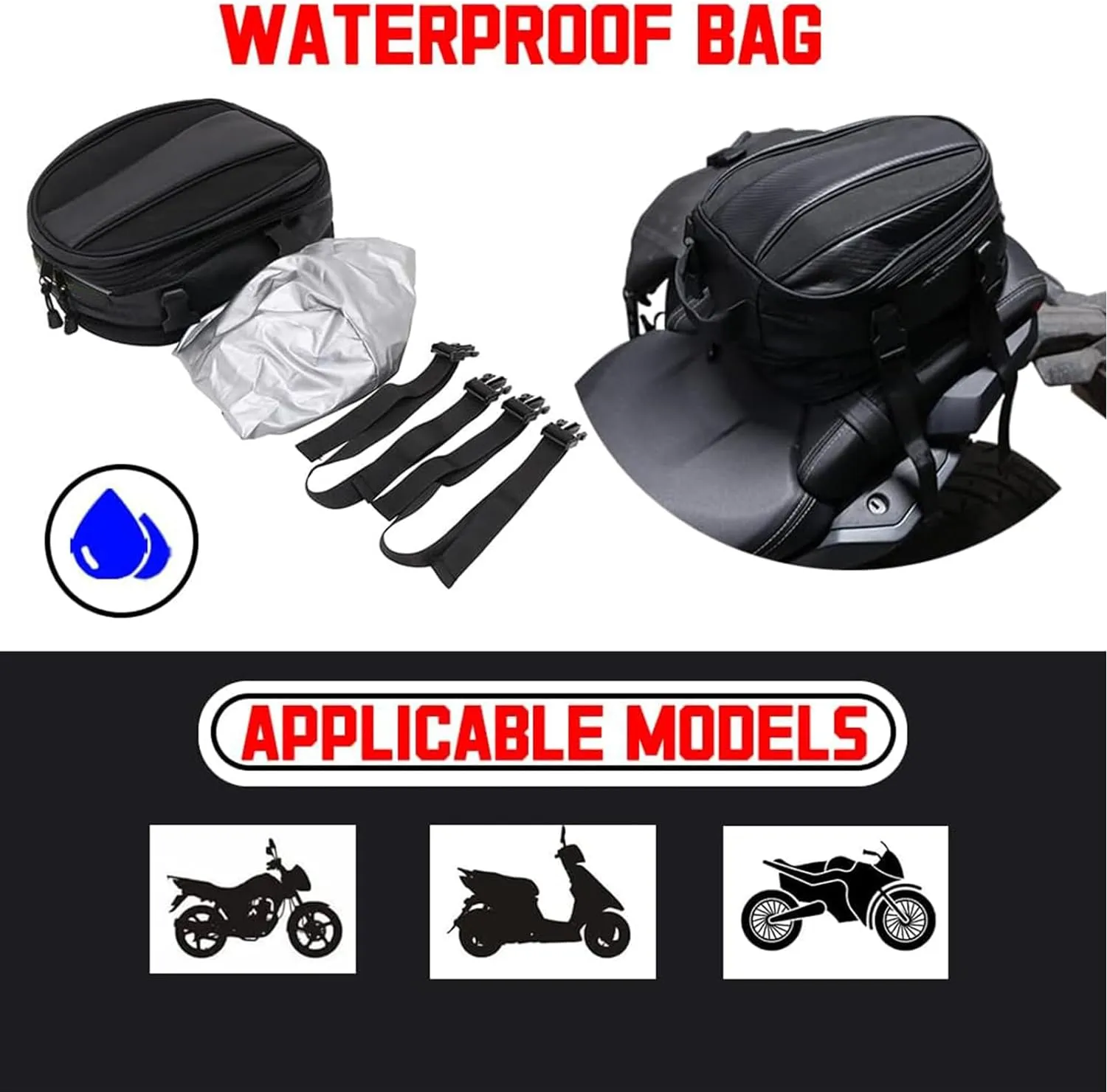 Waterproof Rear Seat Tail Bag For Dirt Bike