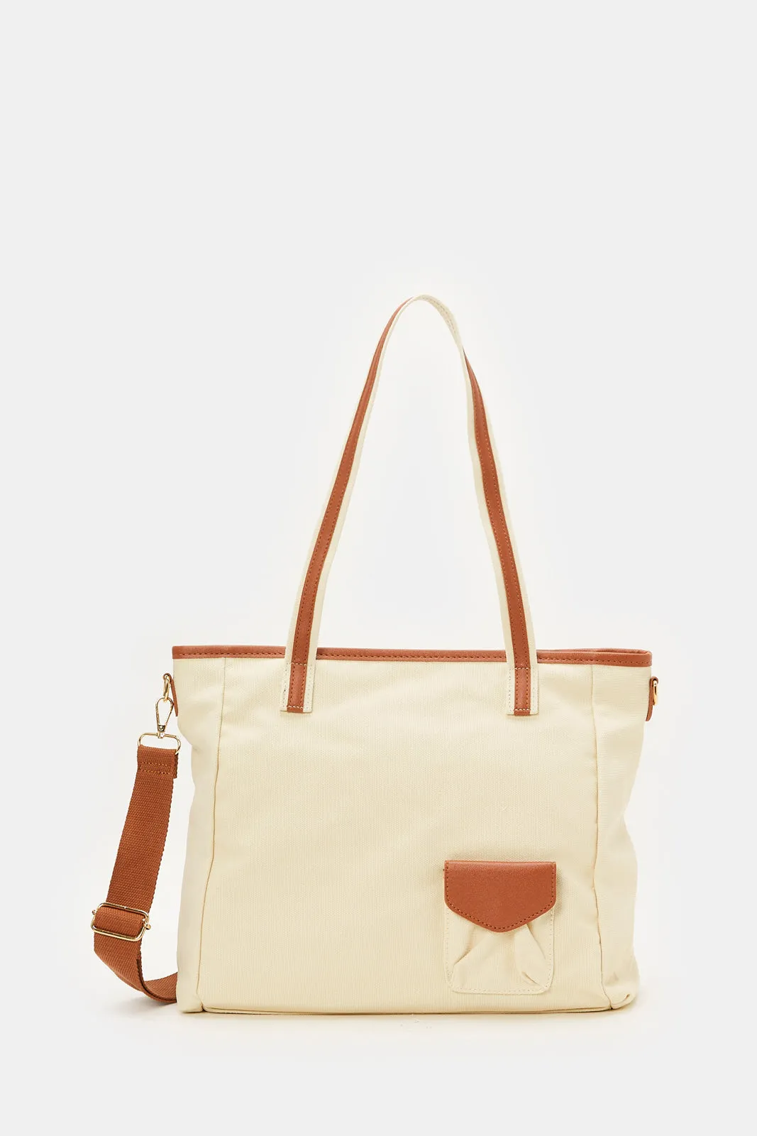 Women Beige Shopper Bag