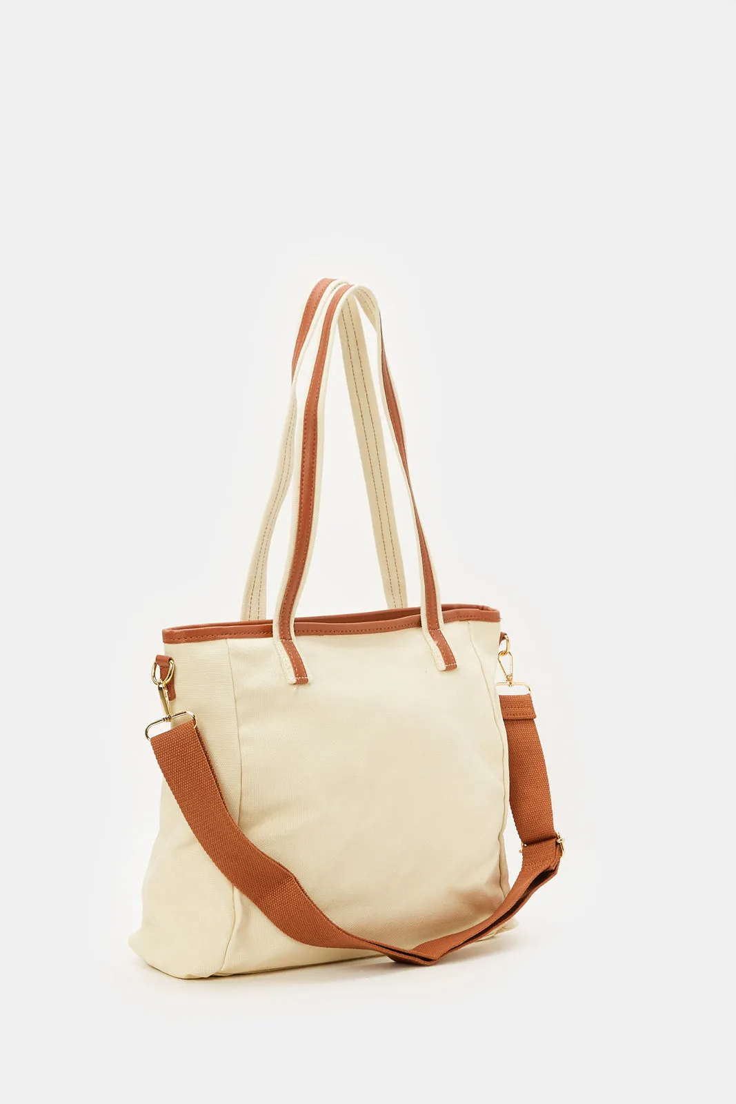 Women Beige Shopper Bag