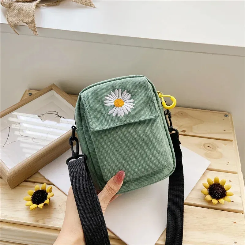 Women's Phone Bag Cartoon Printed Shoulder Messenger Bag Hit Color Flap Purse Casual Handbag Female Shopping Bag сумка