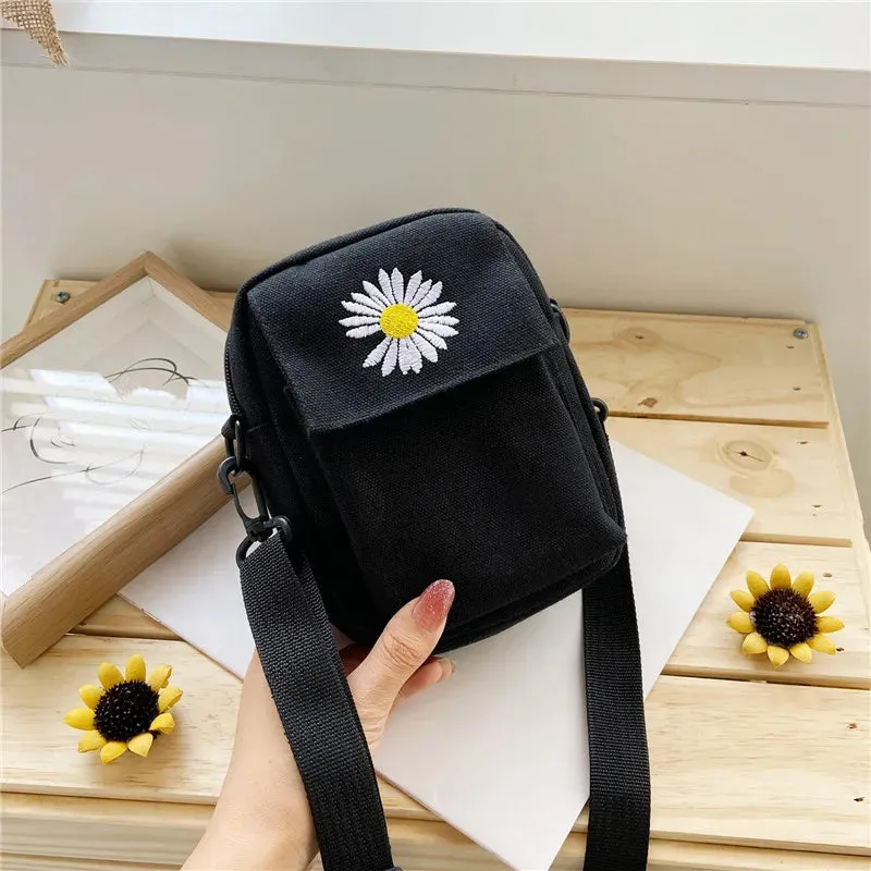 Women's Phone Bag Cartoon Printed Shoulder Messenger Bag Hit Color Flap Purse Casual Handbag Female Shopping Bag сумка